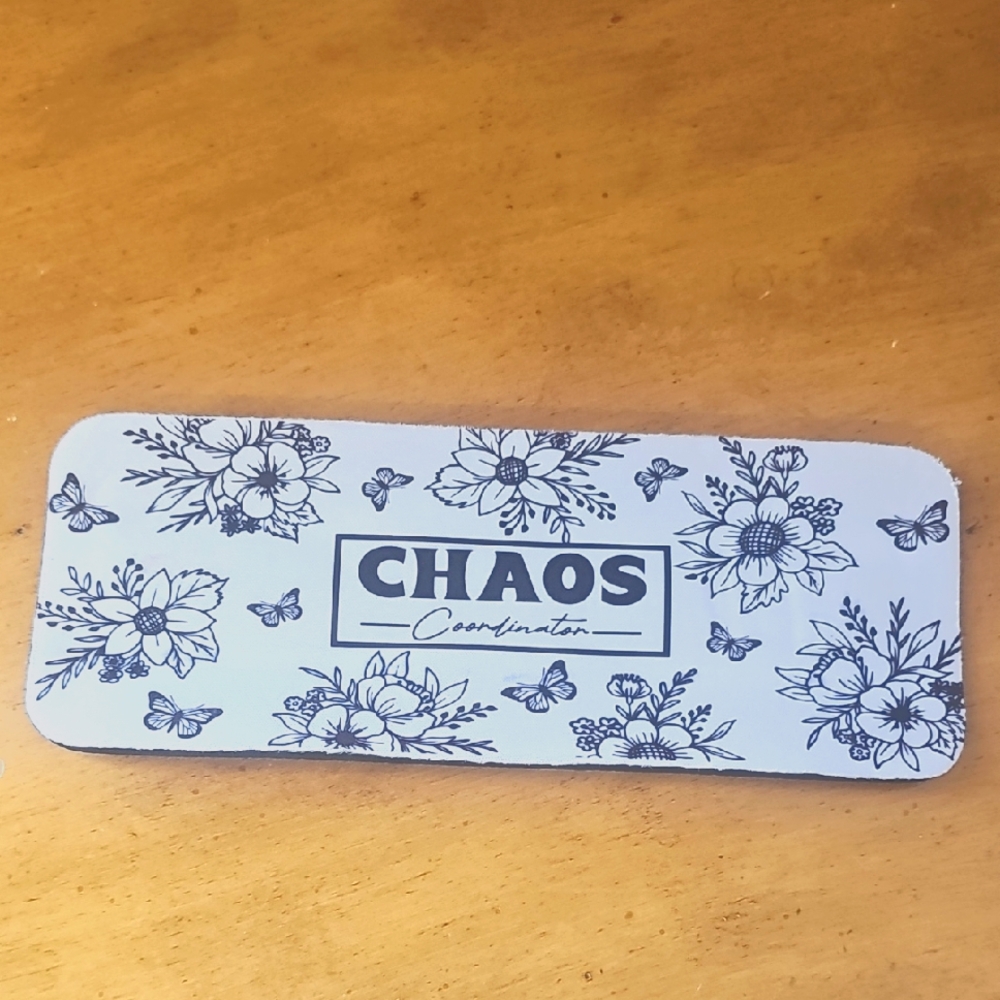 Floral "Chaos Coordinator" Insulating Can Wrap